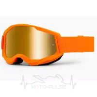 Окуляри 100% STRATA 2 Goggle Neon Orange - Mirror True Gold Lens