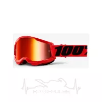 Очки кроссовые 100%  STRATA 2 Goggle RED - Mirror Red Lens		