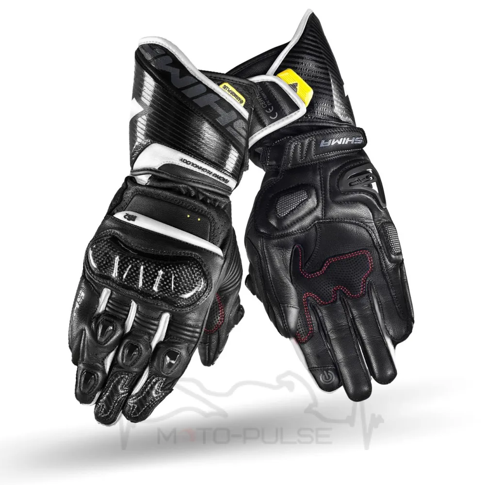 Мотоперчатки кожанные Shima RS-2  Black\ White (M)