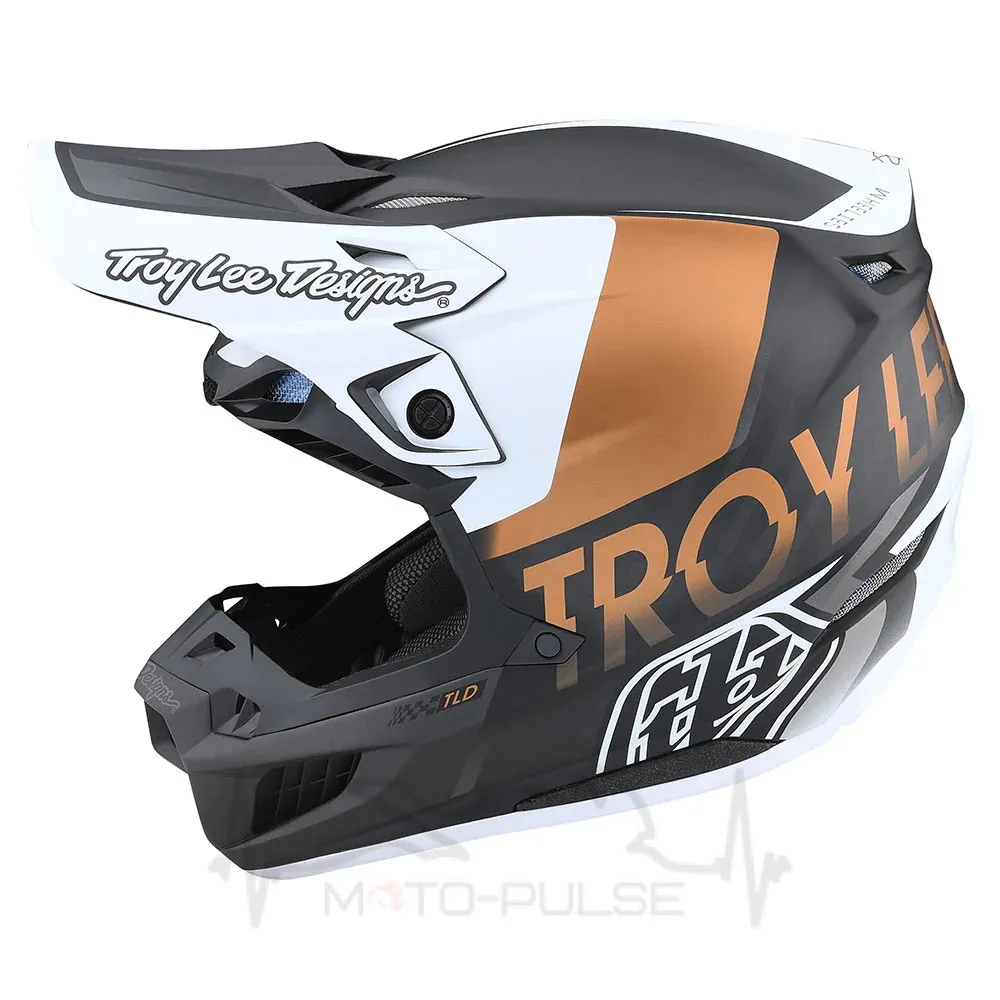 Мото Шолом TLD SE5 Carbon Helmet [QUALIFIER WHITE / BRONZE] M