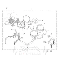 Кришка спідометра верхня Bajaj Boxer (з індикатором) YJVCC001
