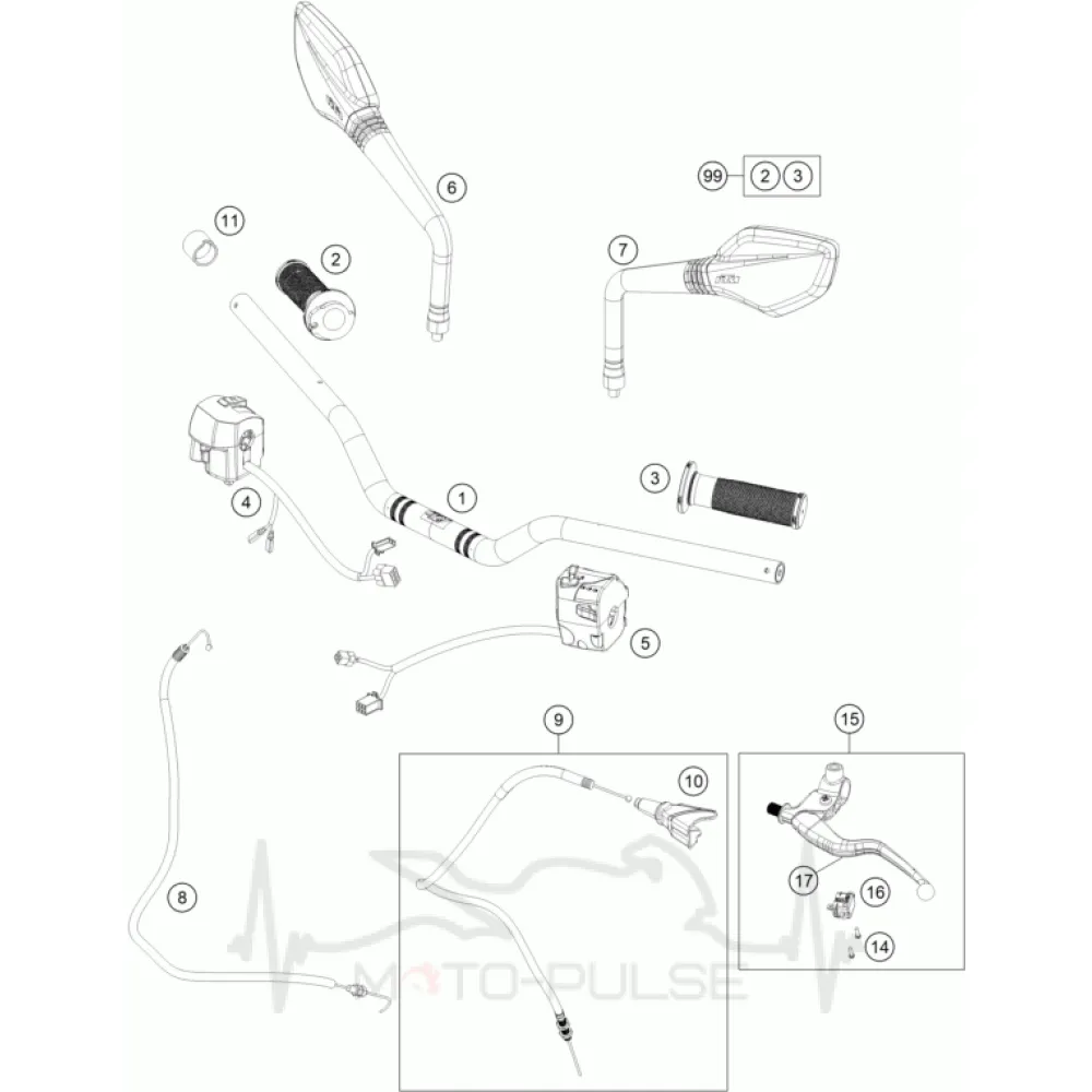 Кермо KTM Duke 200 94102001000