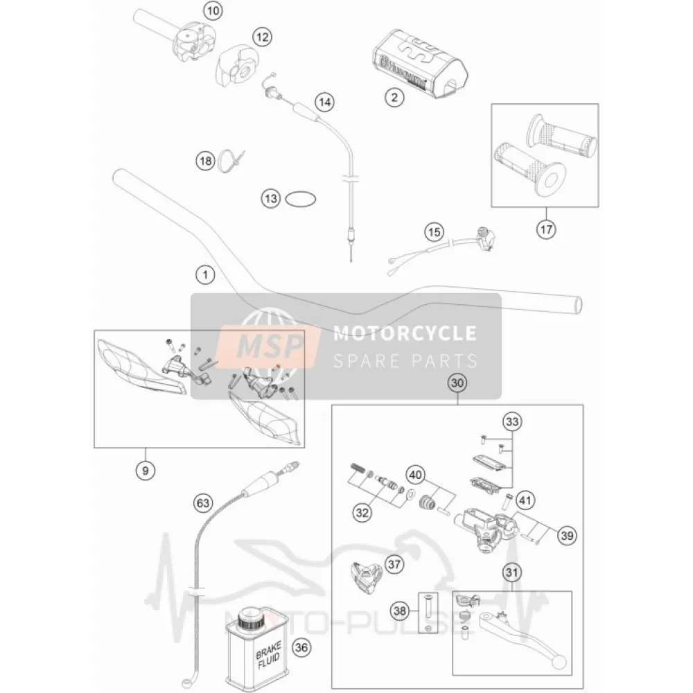 Ремкомплект машинки сцепления 9,0 мм Husqvarna FC/TE 25002032000