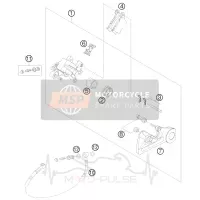 Шланг гальмівний задній в зборі із наконечниками (655 mm) KTM EXC 54813070200