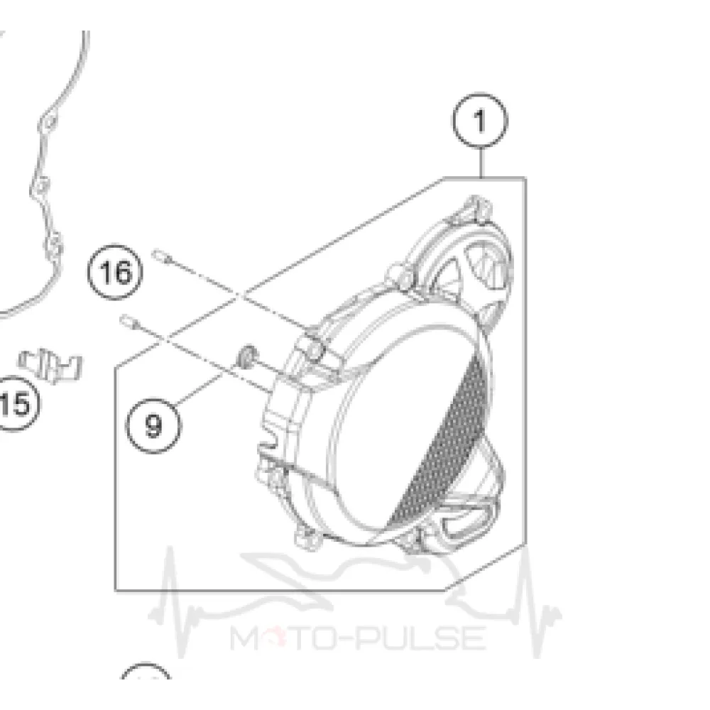 Крышка генератора KTM EXC 250 300 2024 A44030502044C1