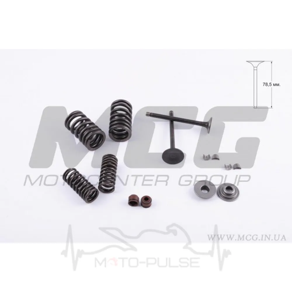 Клапана (пара, в сборе)   4T CB125   (L-76 mm)