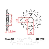 Звезда передняя  Geon Daytona 350 Invader JTF270.15