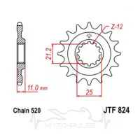 Звезда передняя 520-15 JTF824.15