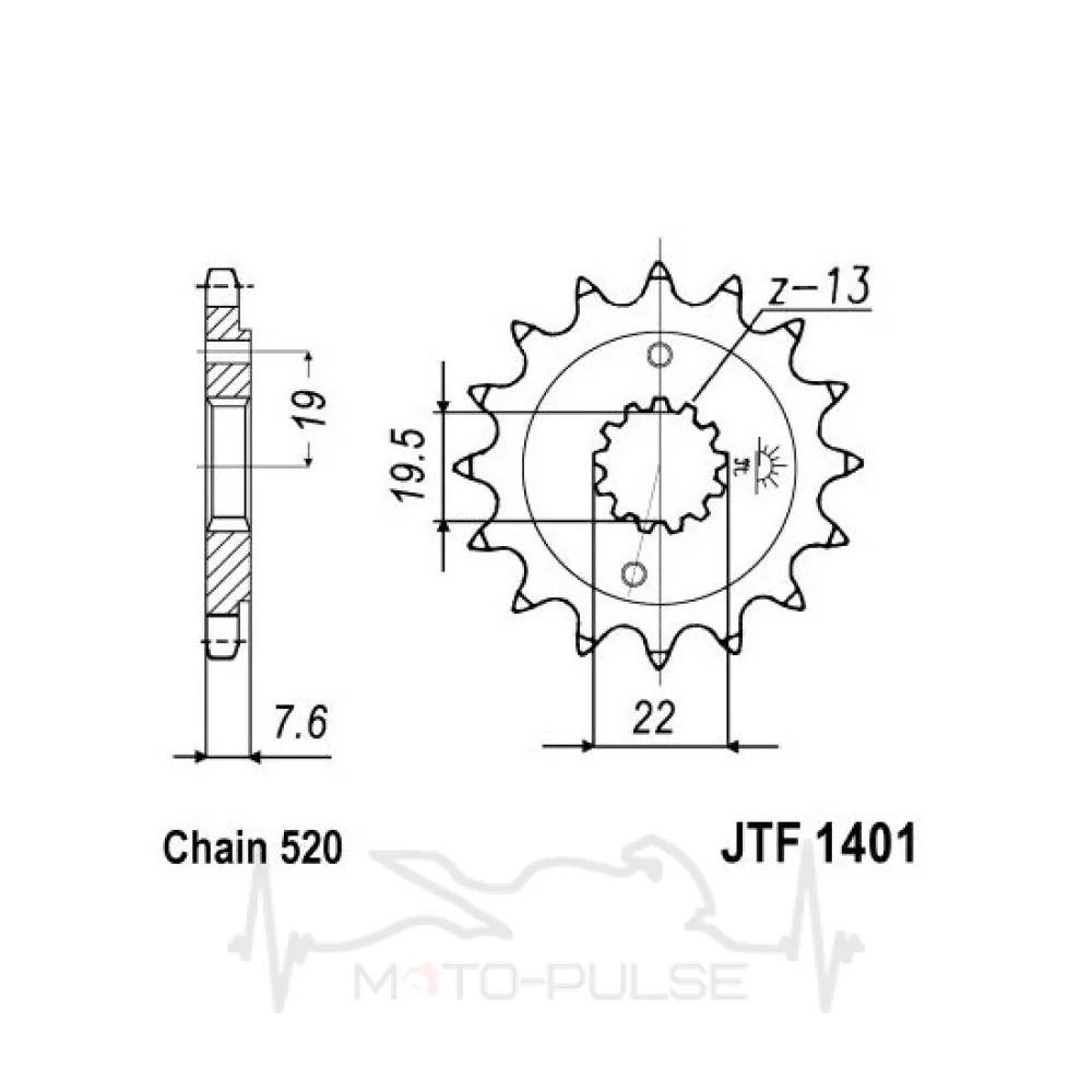 Звезда передняя JTF1401.14
